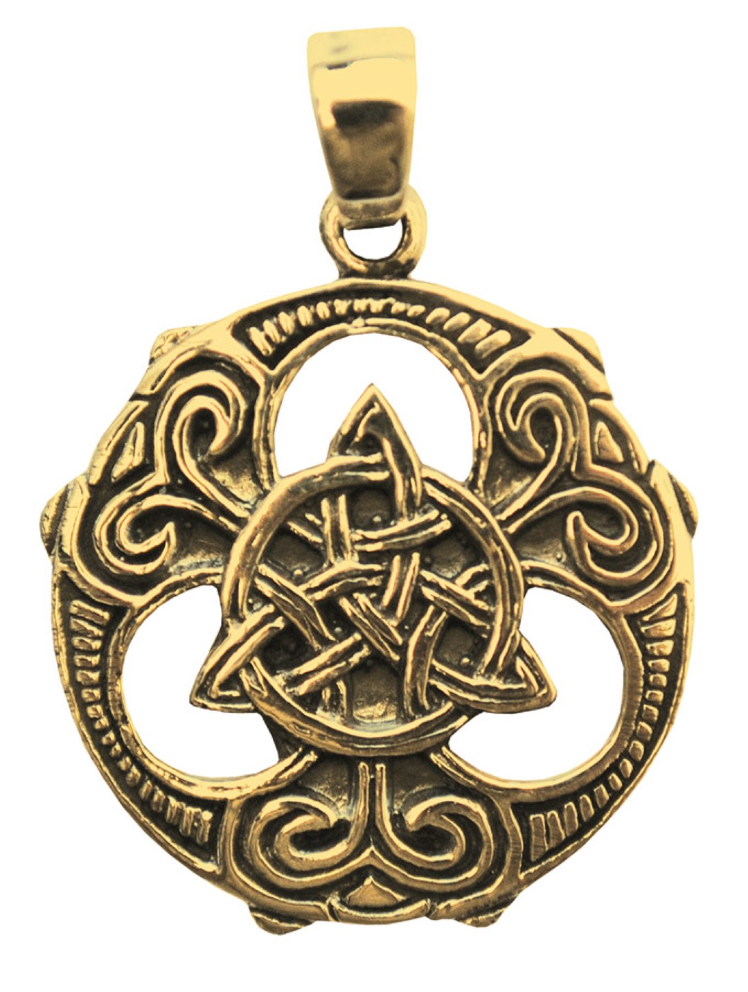 Anhänger "Keltischer Dreiecksknoten" 2,5cm Messing