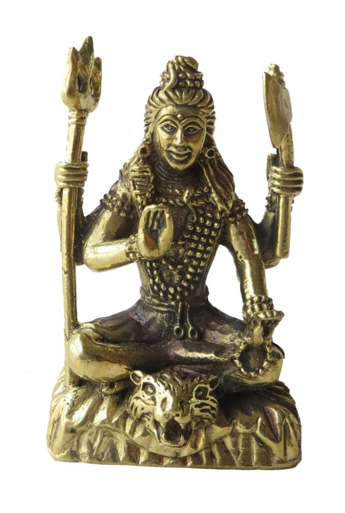 "Shiva auf Tiger" Messing 5cm