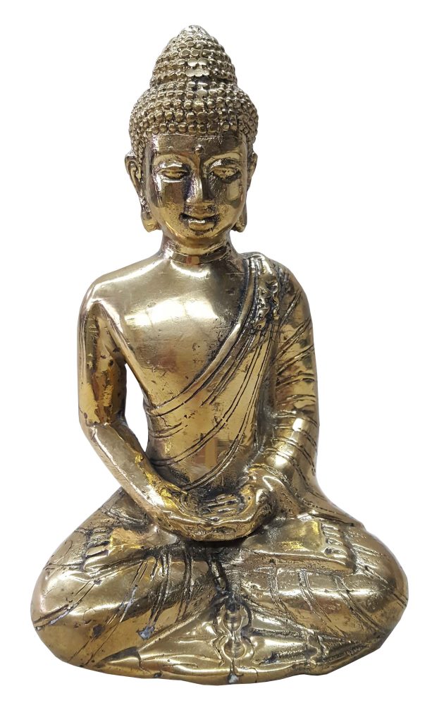 "India Buddha" Messing goldglänzend 9x14cm