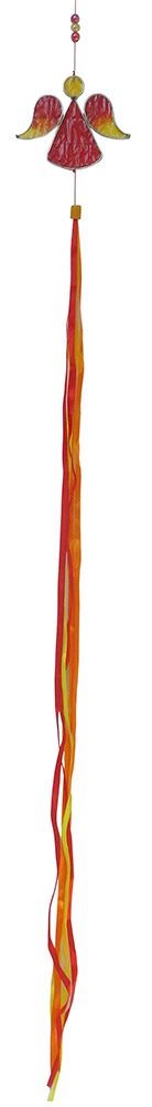 Feenwindspiel "Engel" Fiberglas rot-orange-gelb 95cm
