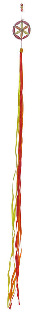 Feenwindspiel "Saat des Lebens" Fiberglas rot-orange-gelb 95cm