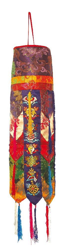 Tibetischer Raumschmuck "Chhakur Hung" Brokat 15x88cm