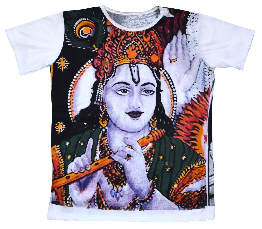 Herren T-Shirt "Krishna" 100% Baumwolle Grösse L